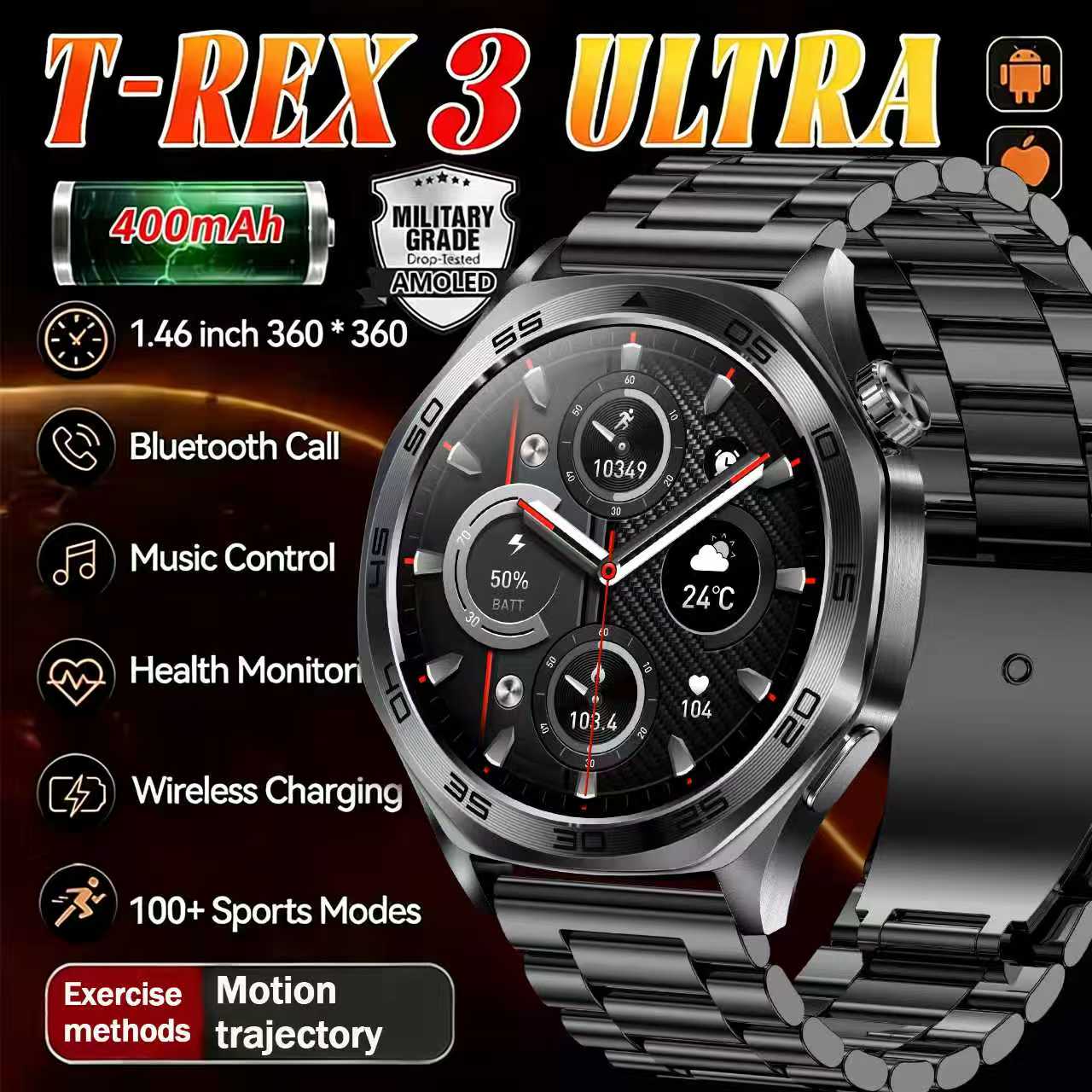 Smartwatch Custom - 2026 Men Smart Watch 1.46inch LED