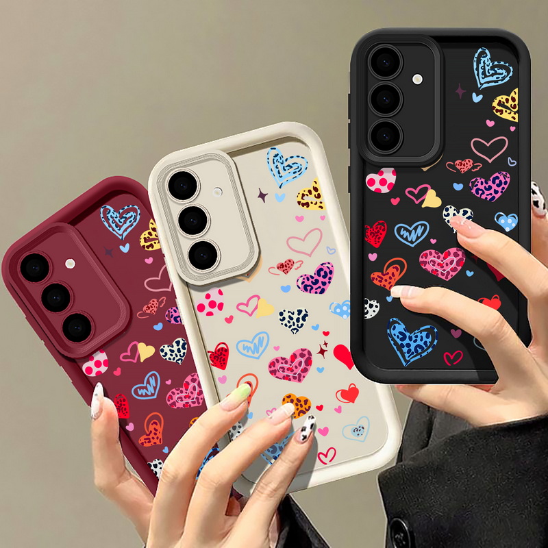 Colorful Heart Pattern Phone C - Samsung Galaxy A55 ulasan dan harga