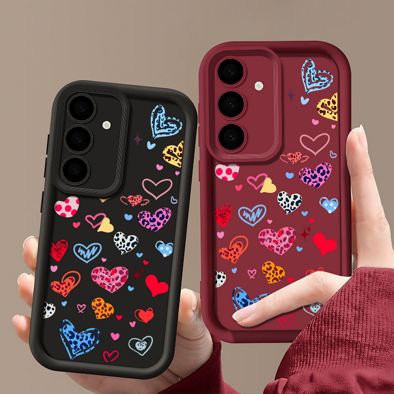 Colorful Heart Pattern Phone C - Samsung Galaxy A55 ulasan dan harga