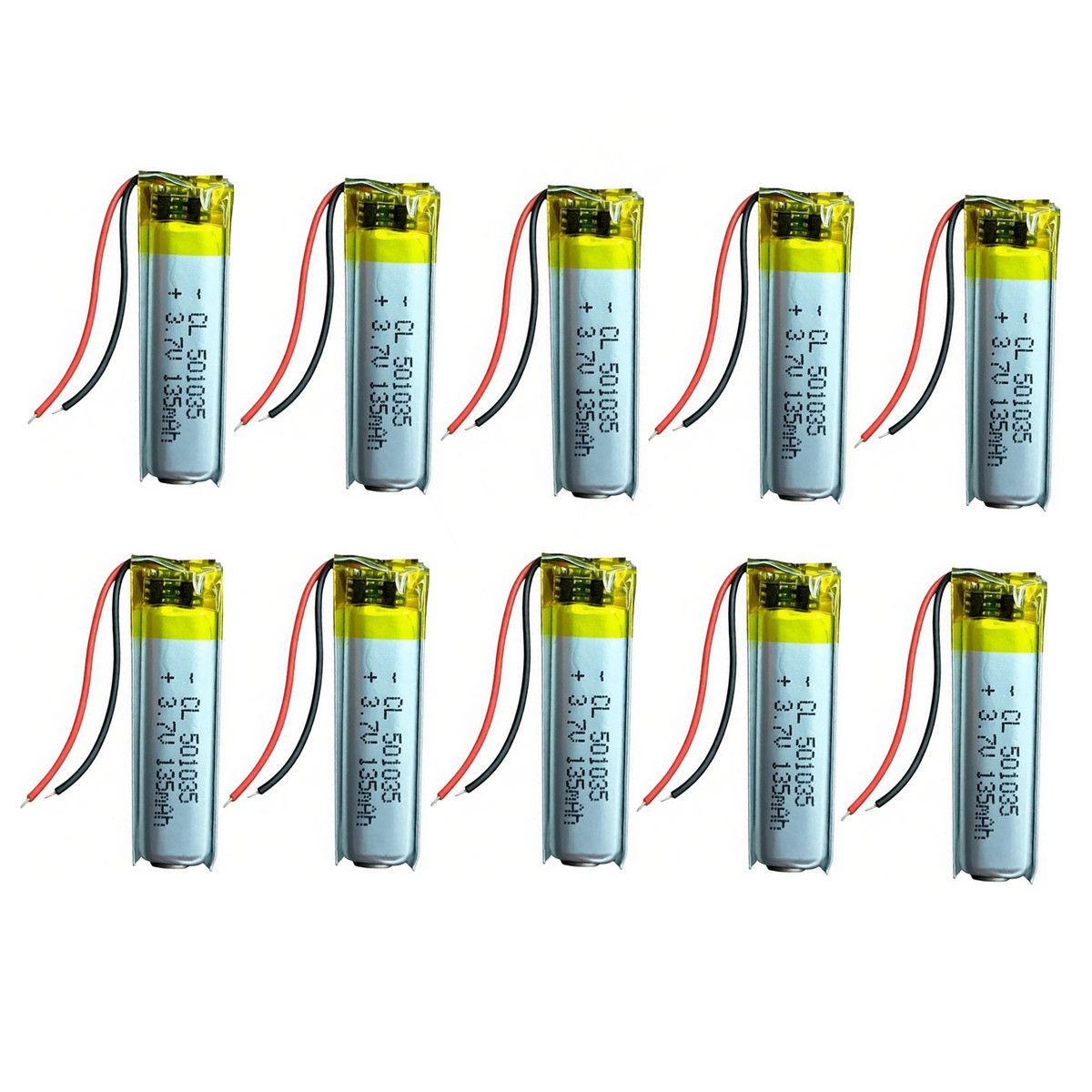 10PCS 3.7V 135mAh 501035 Lithi - Smartwatch Headset ulasan dan harga