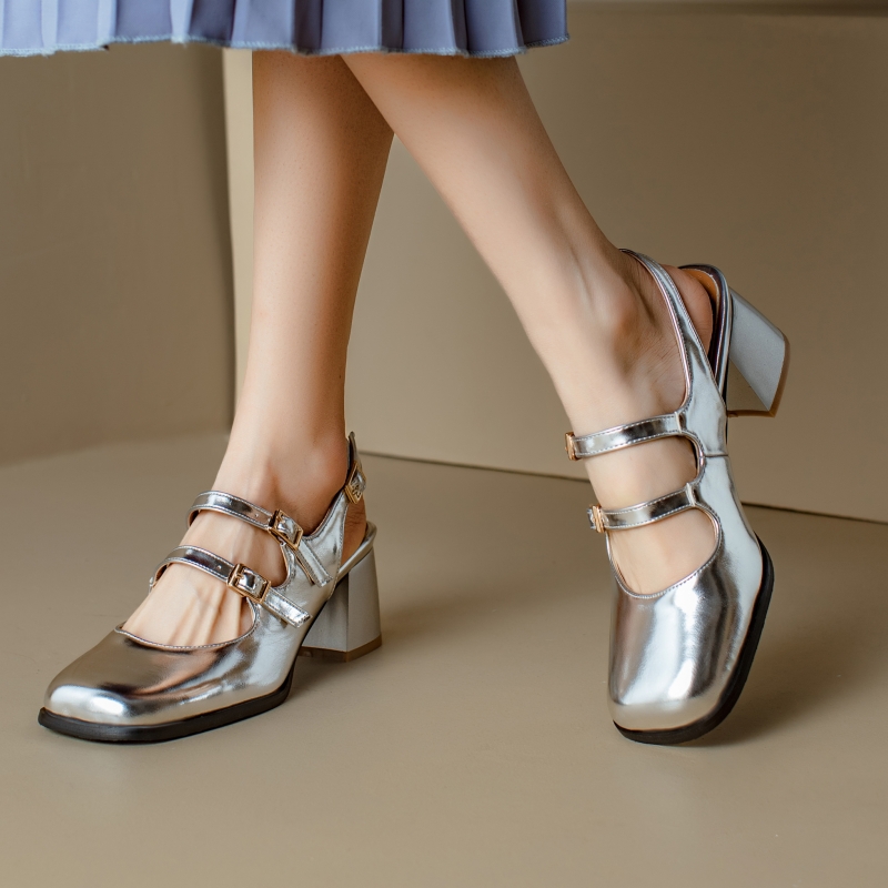 Elegant Women's High Heels Mar - Leather Classic Strap ulasan dan harga
