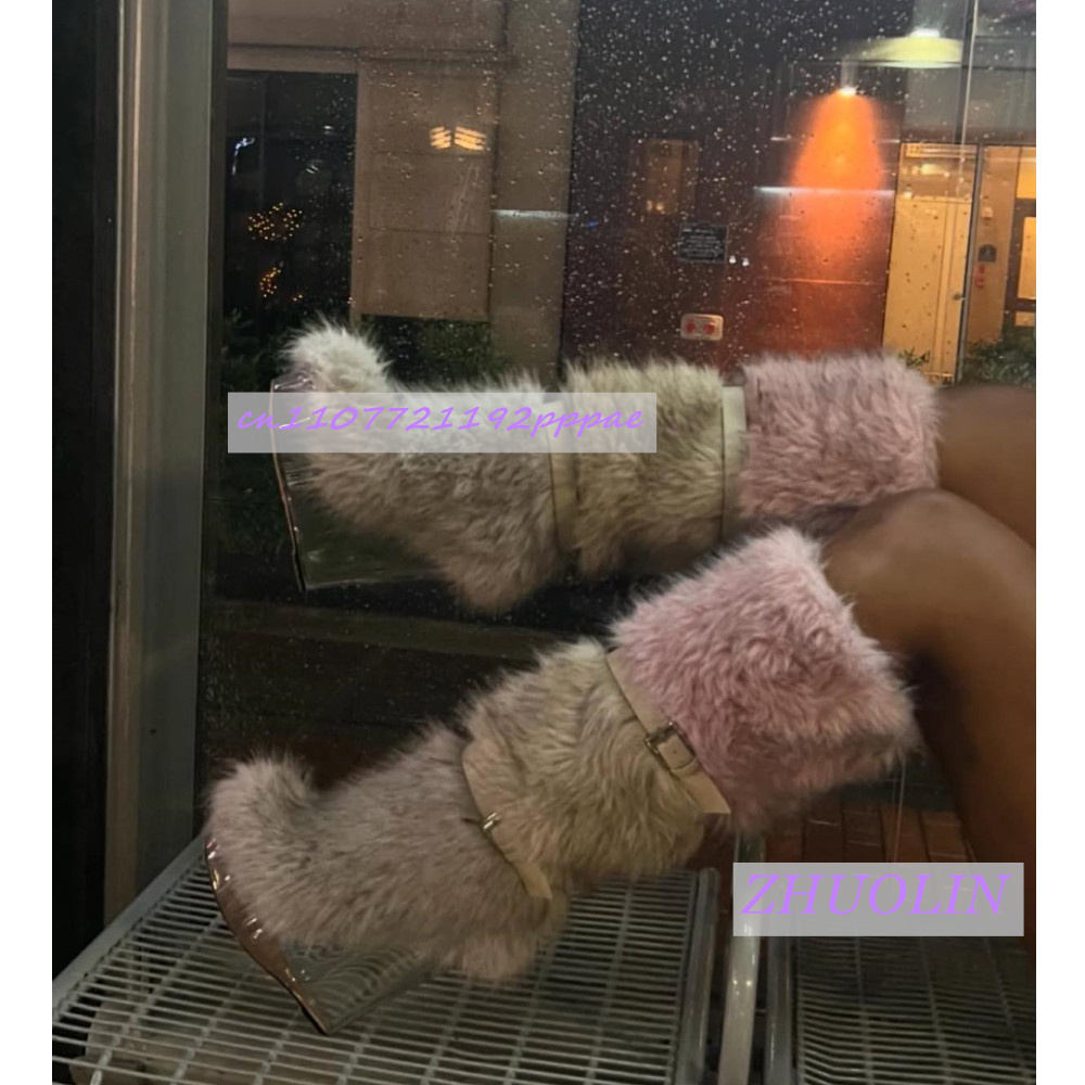 Winter Gradient Furry Transpar - Leather Classic Strap ulasan dan harga