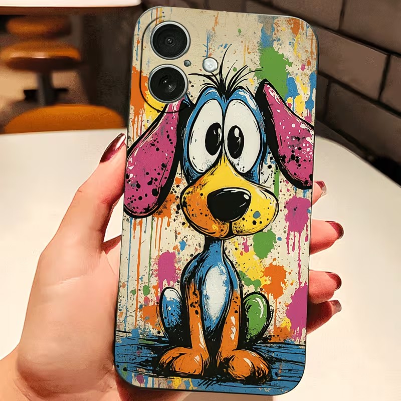 Graffiti Colored Puppy TPU Pho - Apple Iphone 15 ulasan dan harga