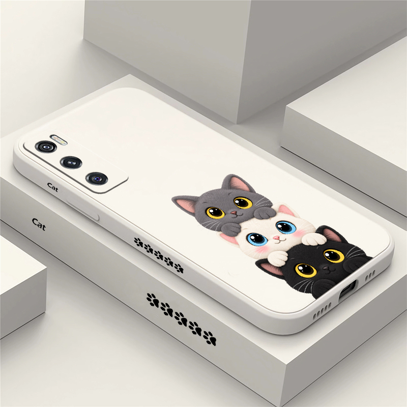 Cute Coloful Cats Phone Case F - Vivo V40 ulasan dan harga