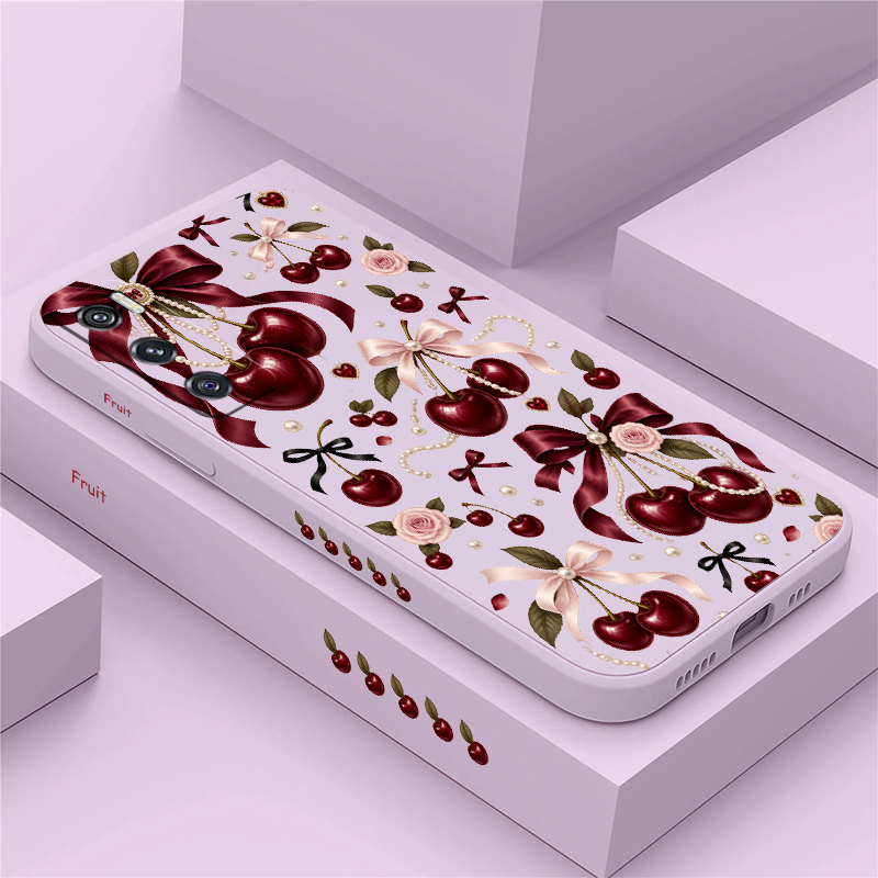 Pink Bow Tie Red Cherry Case F - Vivo V40 ulasan dan harga