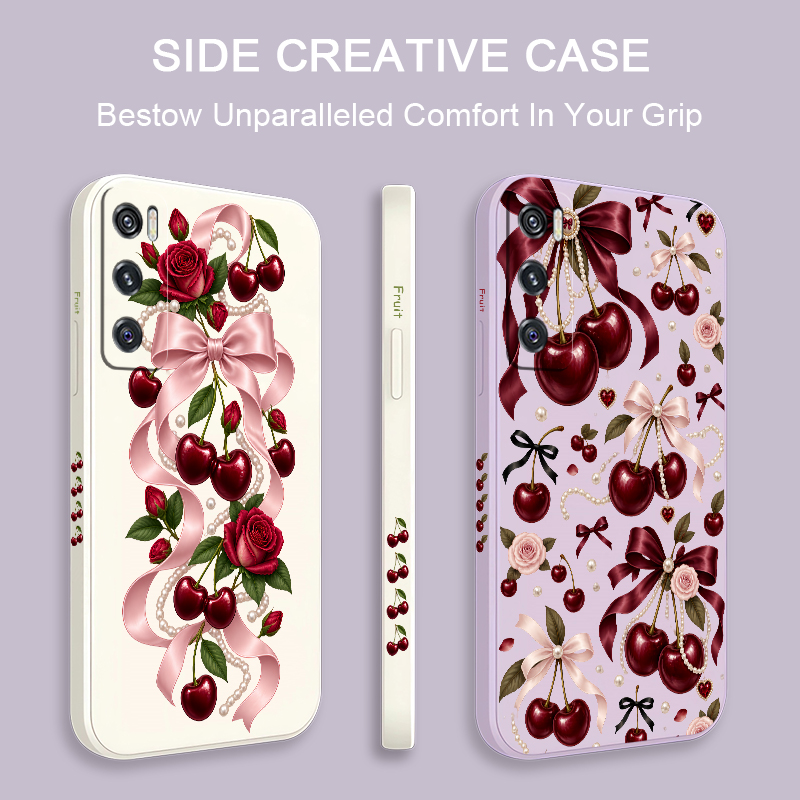 Pink Bow Tie Red Cherry Case F - Vivo V40 ulasan dan harga