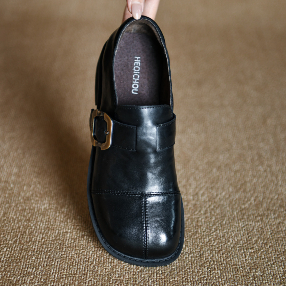 Genuine Leather Women Loafers  - Leather Classic Strap ulasan dan harga