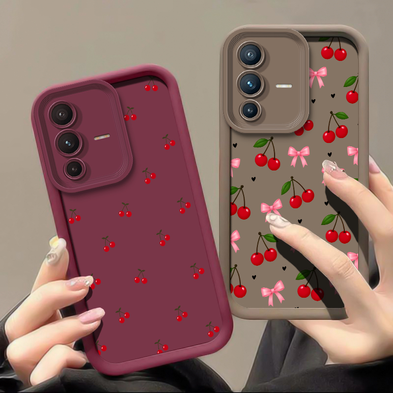 Bow Cherry Pattern Phone Case  - Vivo V40 ulasan dan harga