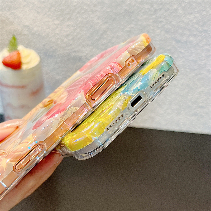 Fashion Oil Painting Flowers W - Apple Iphone 15 ulasan dan harga